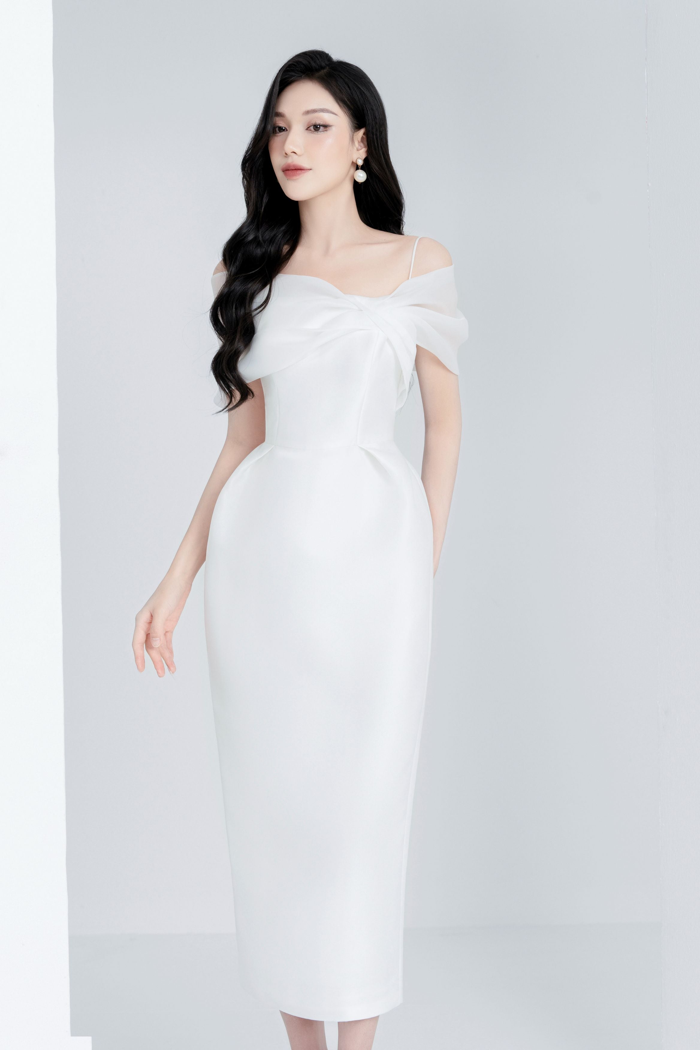 Roselily Off-Shoulder Pencil Dress